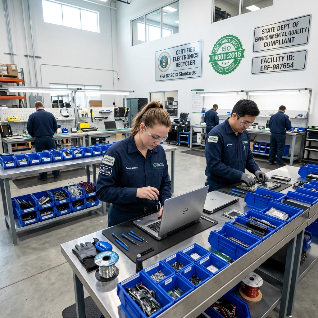 CPCB-certified e-waste dismantling facility